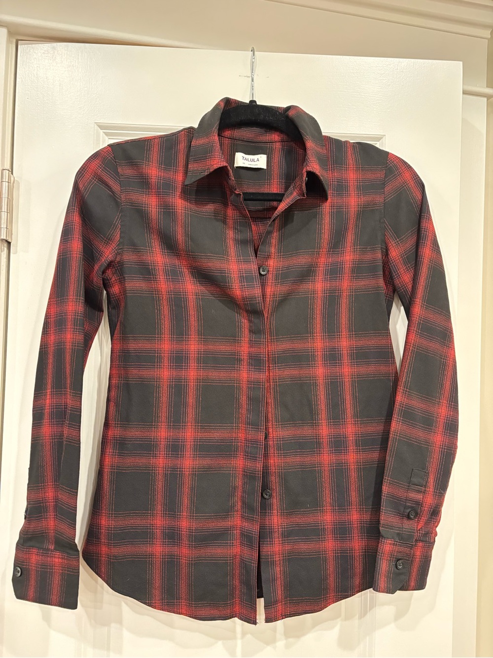 Talula Red and Black Plaid Button-Down Shirt